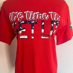 Gildan Unisex Red Heavy Cotton T-Shirt, 4th of July, Medium